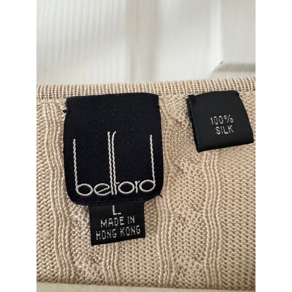 Vintage Belford 100% Silk Cable Knit Sweater Made in Hong Kong - Picture 5 of 6